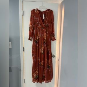 Baltic Born Lydia Rust Floral Maxi Dress